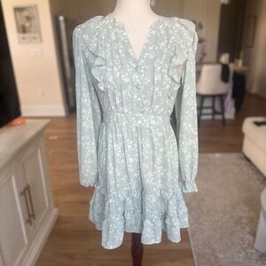 Floral Ruffle Long Sleeve Dress